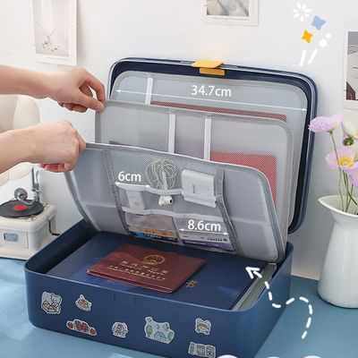 Large Capacity Household File Storage Box Magnetic Closing 37.2*27.6*12.3cm