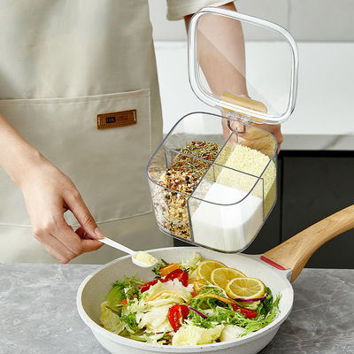Kitchen Storage Salt Container With Lid And Spoon