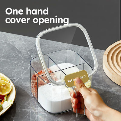 Kitchen Storage Salt Container With Lid And Spoon