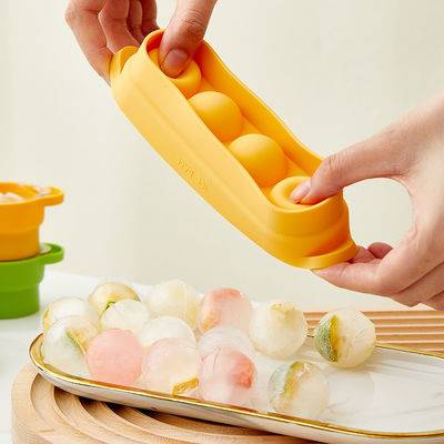 4 Grids Ice Ball Molder Silicone Ice Tray Home Refrigerator Homemade Spherical Molder Ice Cubes Molds