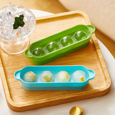 4 Grids Ice Ball Molder Silicone Ice Tray Home Refrigerator Homemade Spherical Molder Ice Cubes Molds