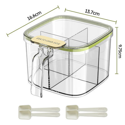 Kitchen Storage Salt Container With Lid And Spoon